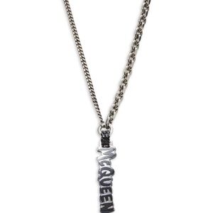 Alexander McQueen Silver Pendant Necklace